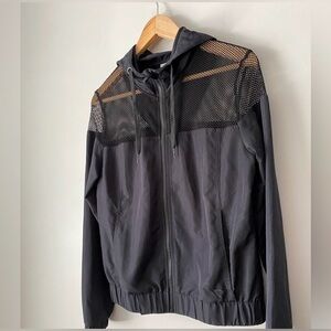 Diadora Black Mesh Breeze Woven Jacket Size Small Activewear
